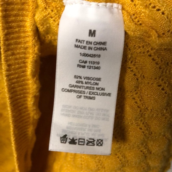 Dynamite Mustard Open knit Crop Sweater - Picture 4 of 4